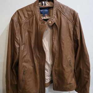 Cole Haan Men's Tan Leather Jacket